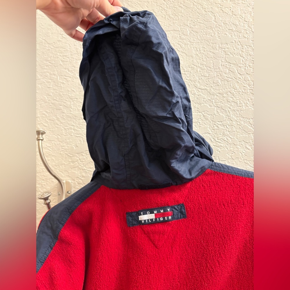 Tommy Hilfiger oversized hooded fleece zip up - Y2K vintage 90s rare!! - Picture 6 of 6